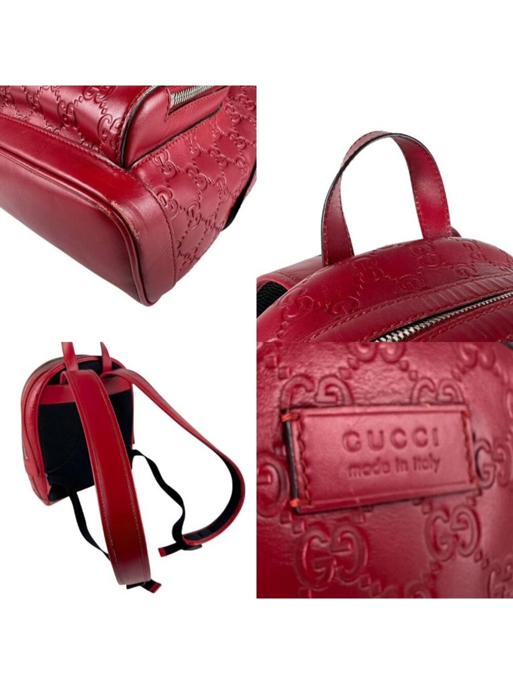 Gucci Backpack Guccissima Red - Picture 9 of 10